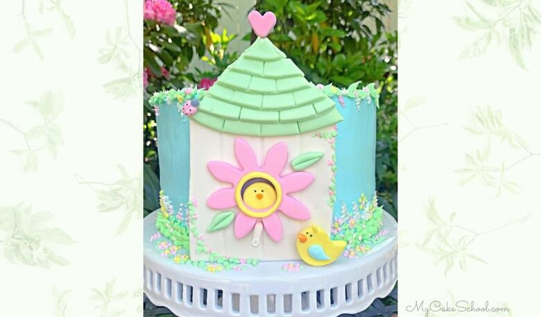 Sweet Birdhouse Cake