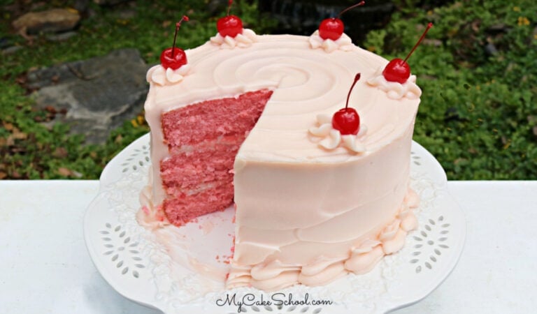 Cherry Layer Cake (A Doctored Cake Mix Recipe)