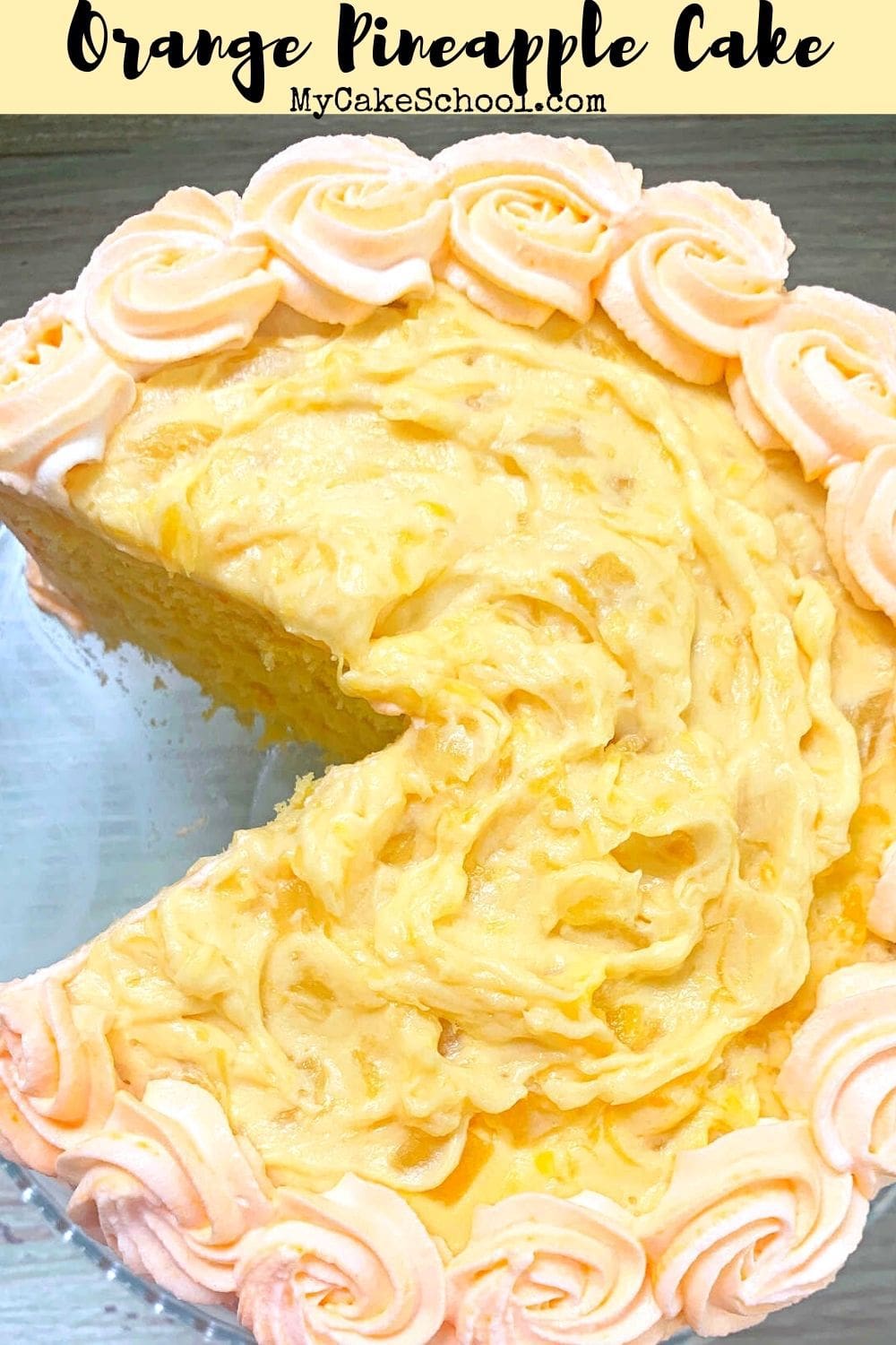 Orange Pineapple Cake- A moist, flavorful scratch layer cake!