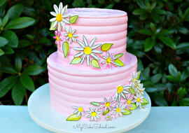 Painted Daisy Cake