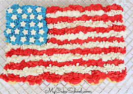 Easy Flag Cupcake Cake