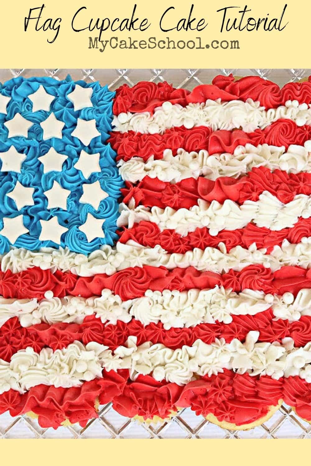 Easy Flag Cupcake Cake