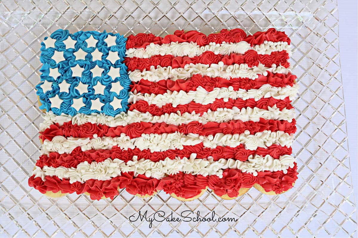 Easy Flag Cupcake Cake