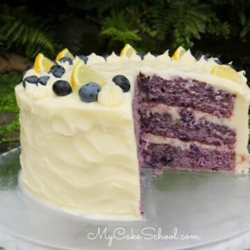 Blueberry Cake with Lemon Cream Cheese Frosting