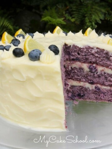 Blueberry Cake with Lemon Cream Cheese Frosting