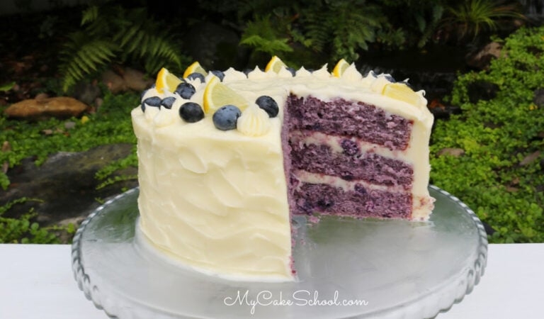 Blueberry Cake with Lemon Cream Cheese Frosting