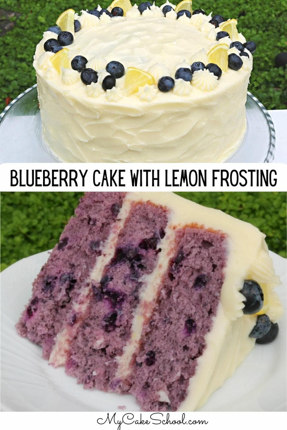Blueberry Cake with Lemon Cream Cheese Frosting My Cake School