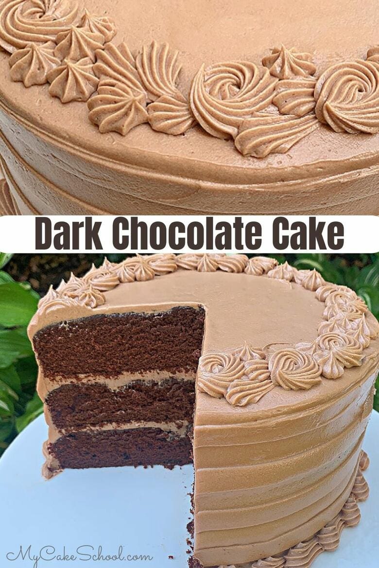 Dark Chocolate Cake with Chocolate Cream Cheese Buttercream My Cake