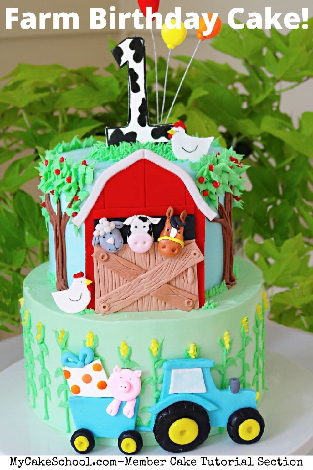 Farm Birthday Cake- Free Cake Video Tutorial - My Cake School