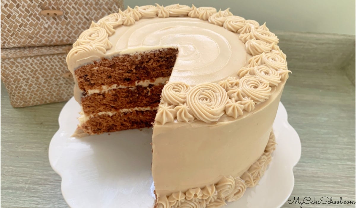 Mocha Chocolate Chip Cake with Espresso Cream Cheese Frosting