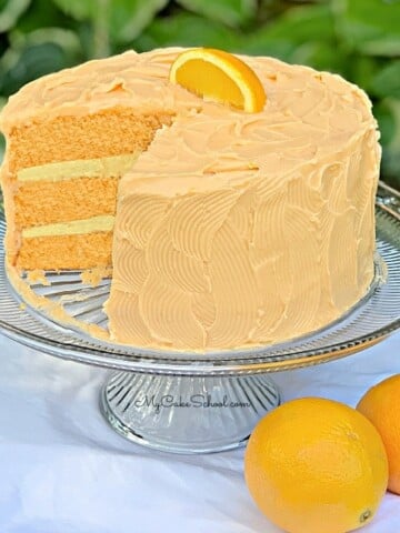 Orange Dreamsicle Cake- A Doctored Cake Mix Recipe