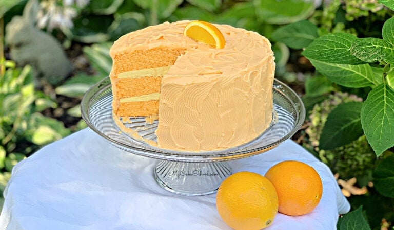 Orange Dreamsicle Cake- A Doctored Cake Mix Recipe