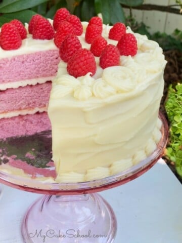 Moist and delicious Raspberry Layer Cake