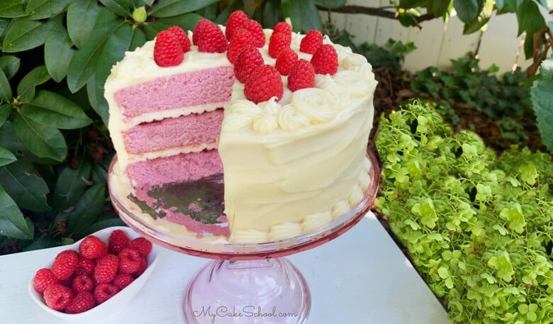 Moist and delicious Raspberry Layer Cake