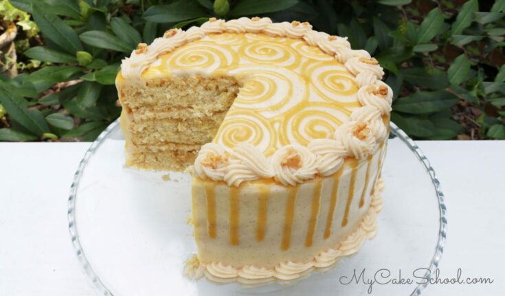 Delicious Apple Toffee Caramel Cake with Cinnamon Cream Cheese Frosting