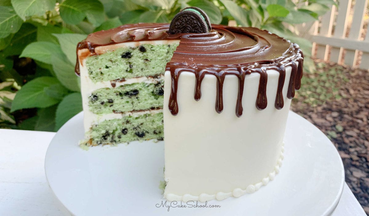 Mint Oreo Cake from Scratch- So moist and delicious!