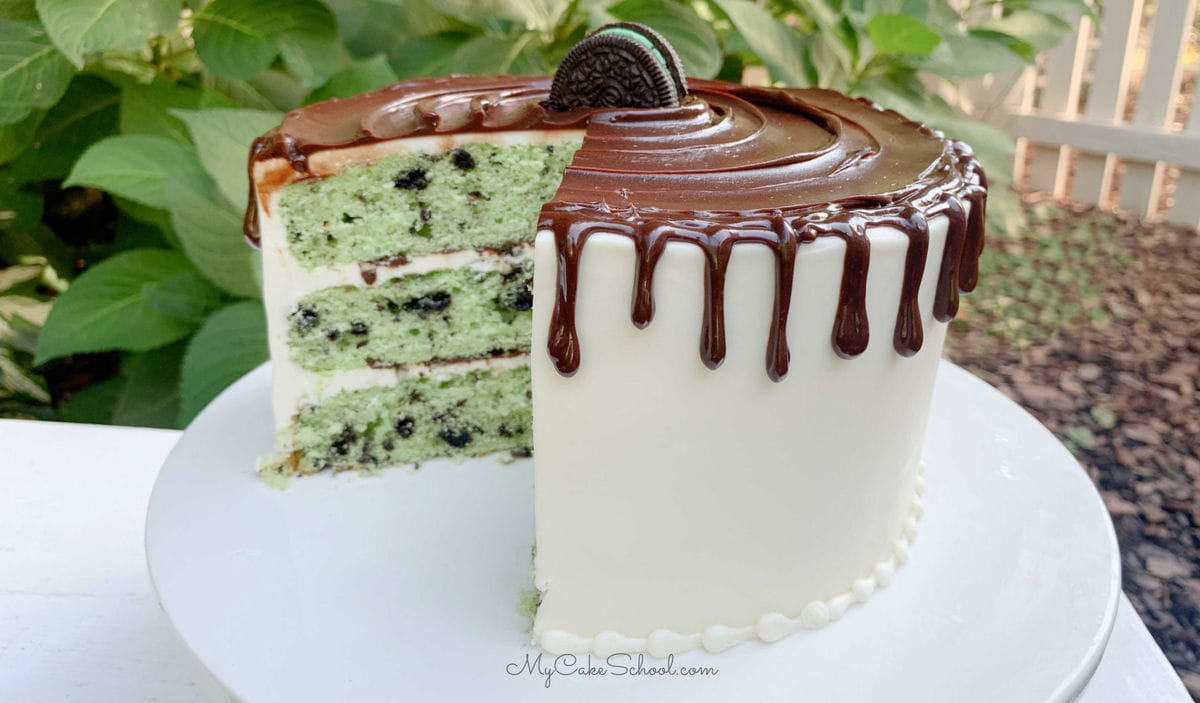 Mint Oreo Cake from Scratch- So moist and delicious!