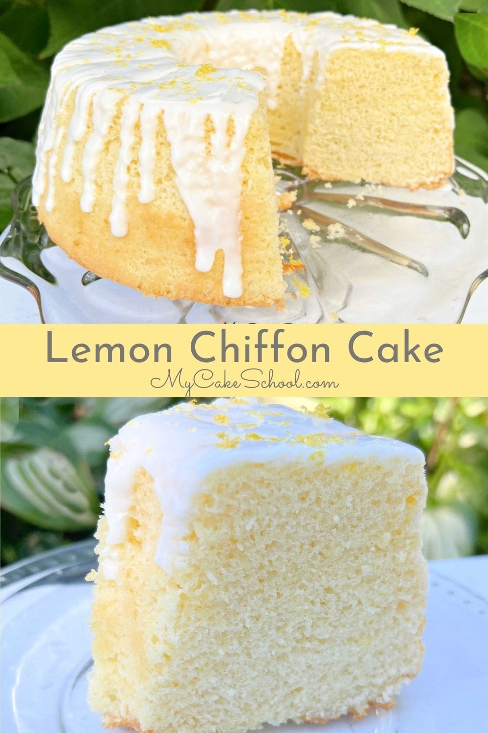 Lemon Chiffon Cake- SO light, airy, and delicious!