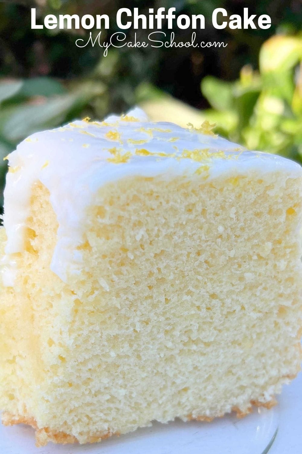 Lemon Chiffon Cake- So light, airy, and delicious!