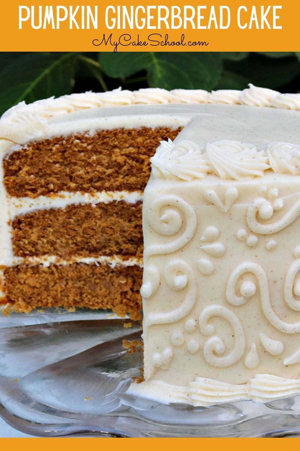 This moist Pumpkin Gingerbread Cake is so flavorful!