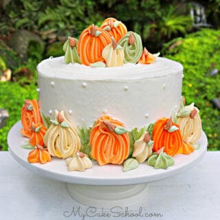 Pumpkin Meringues Cake