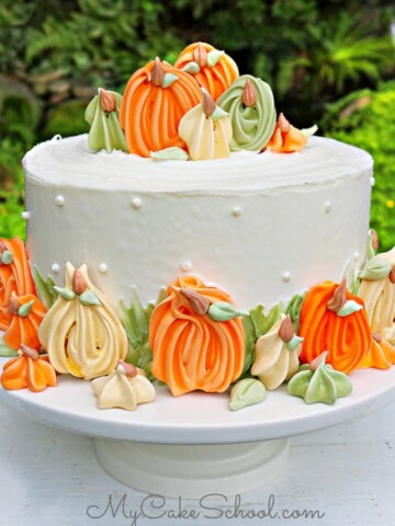 Pumpkin Meringues Cake