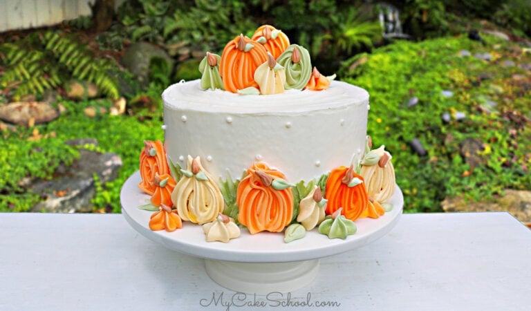 Pumpkin Meringues Cake Tutorial