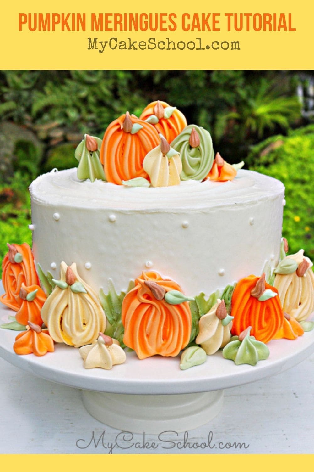 Pumpkin Meringues Cake Tutorial