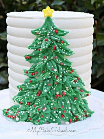 Christmas Tree Cake in Chocolate