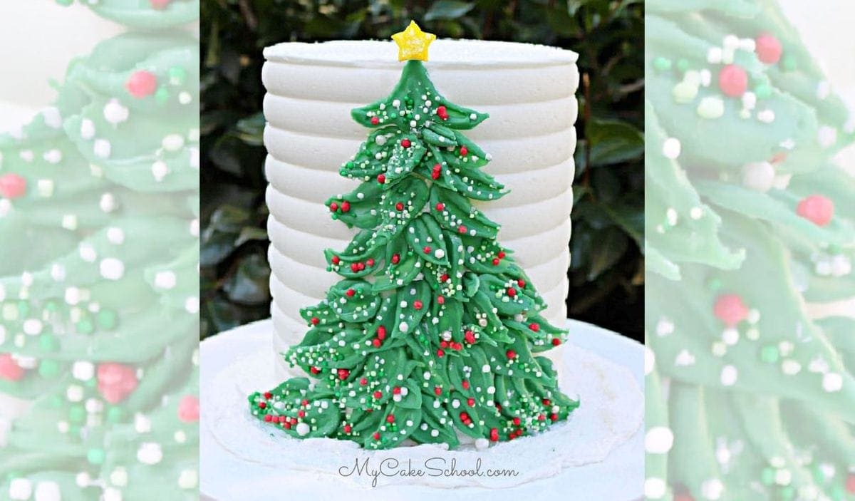 Holiday Christmas Tree Cake