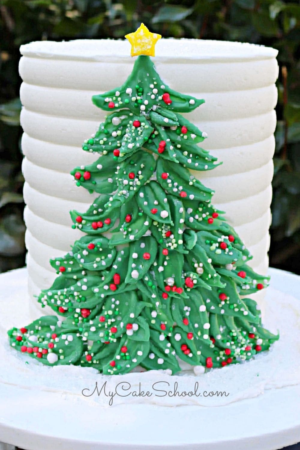 Christmas Tree Cake in Chocolate