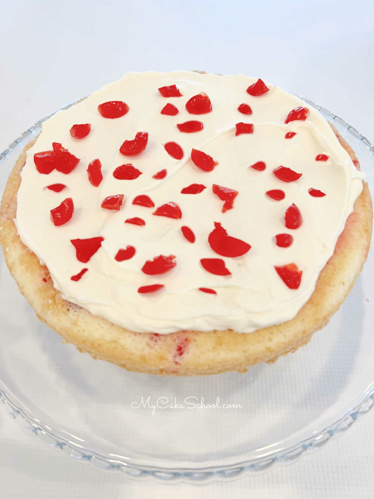 White Chocolate Cherry Cake