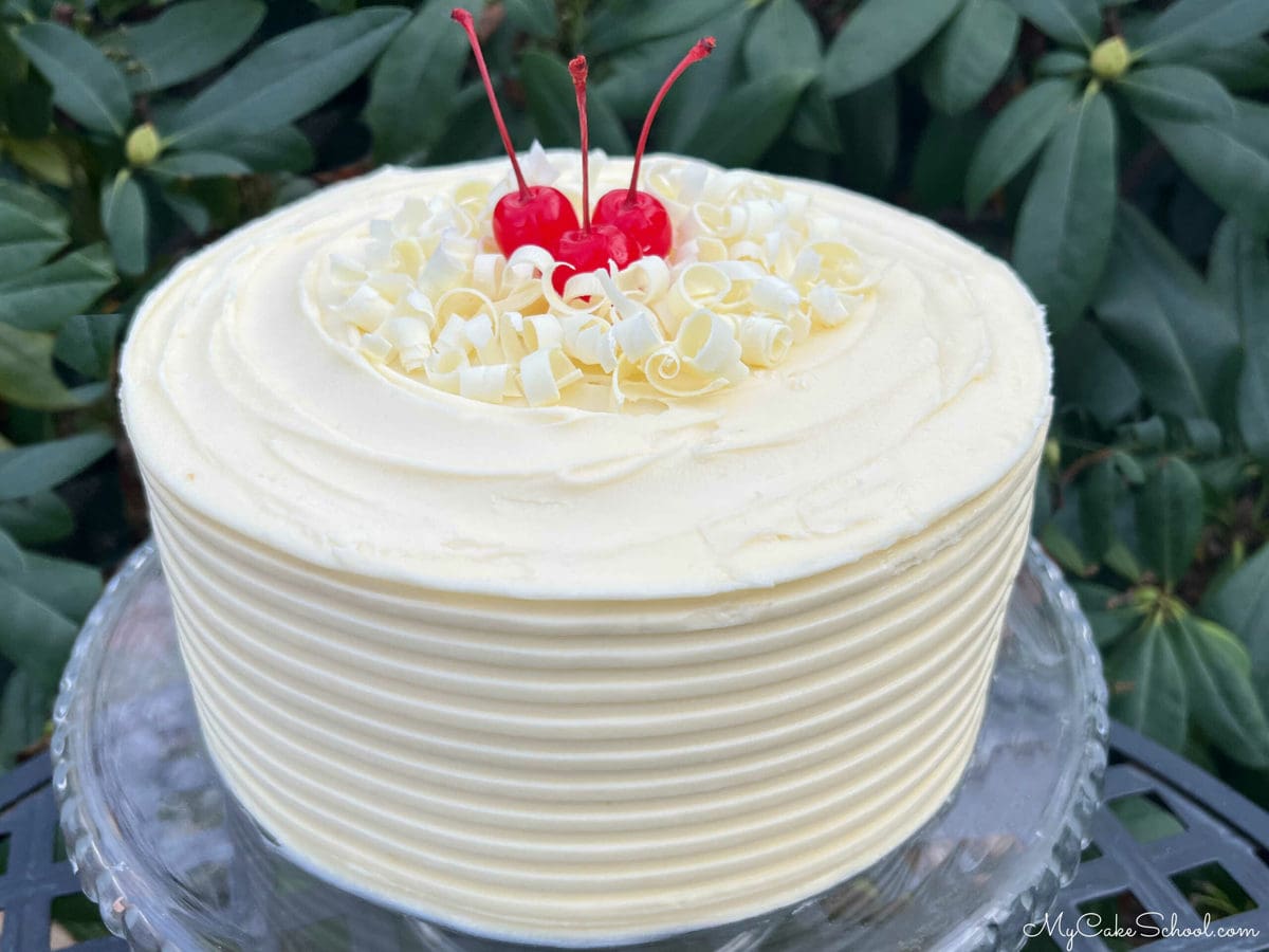 White Chocolate Cherry Cake