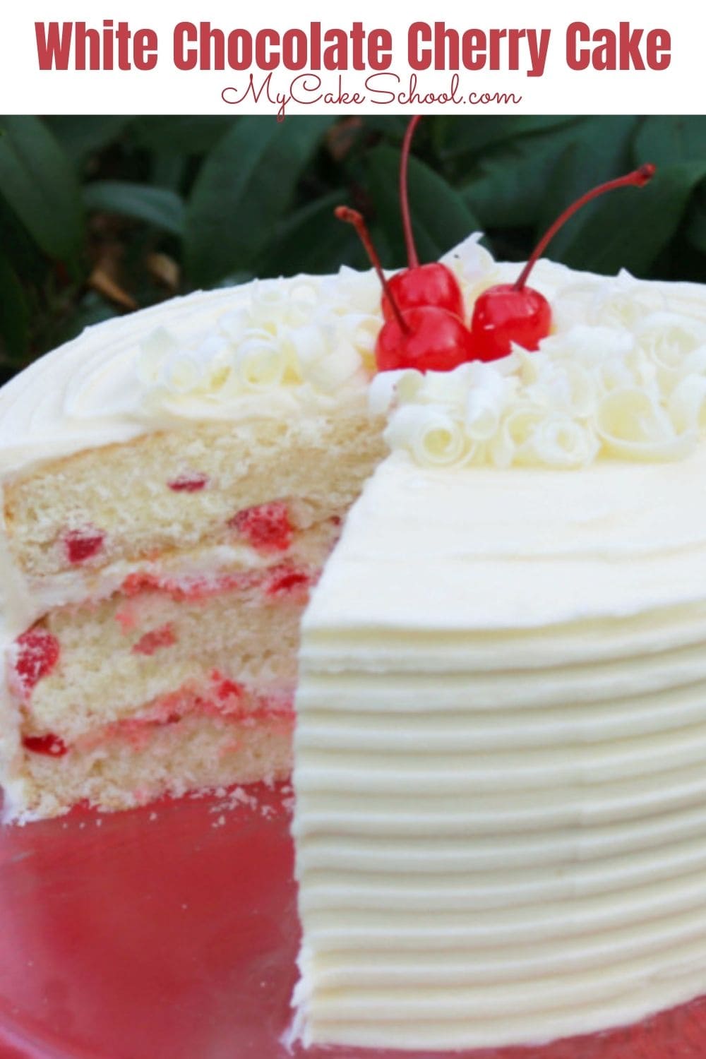 White Chocolate Cherry Cake - So moist and delicious