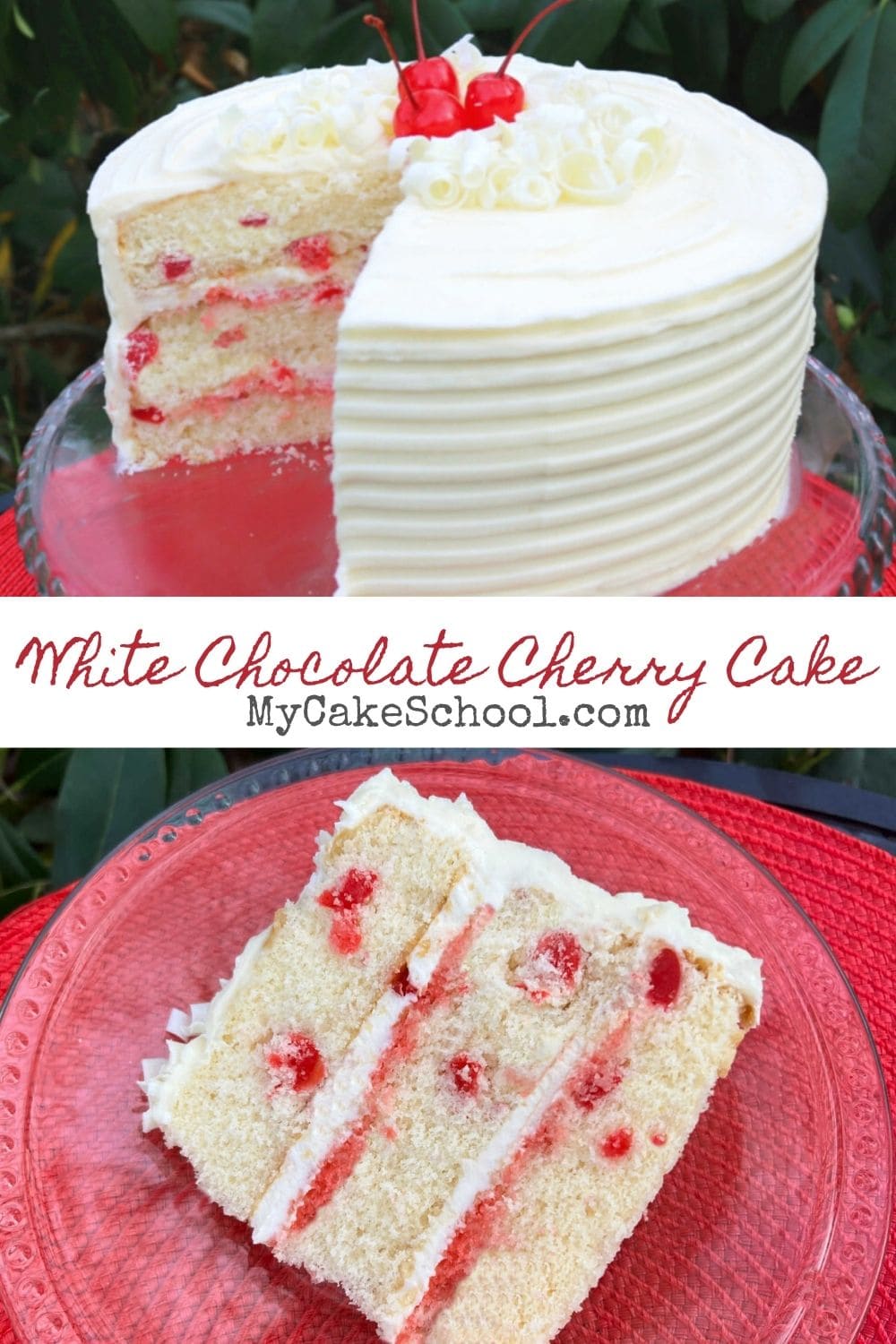 White Chocolate Cherry Cake