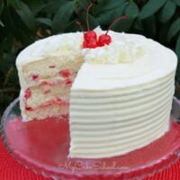 White Chocolate Cherry Cake