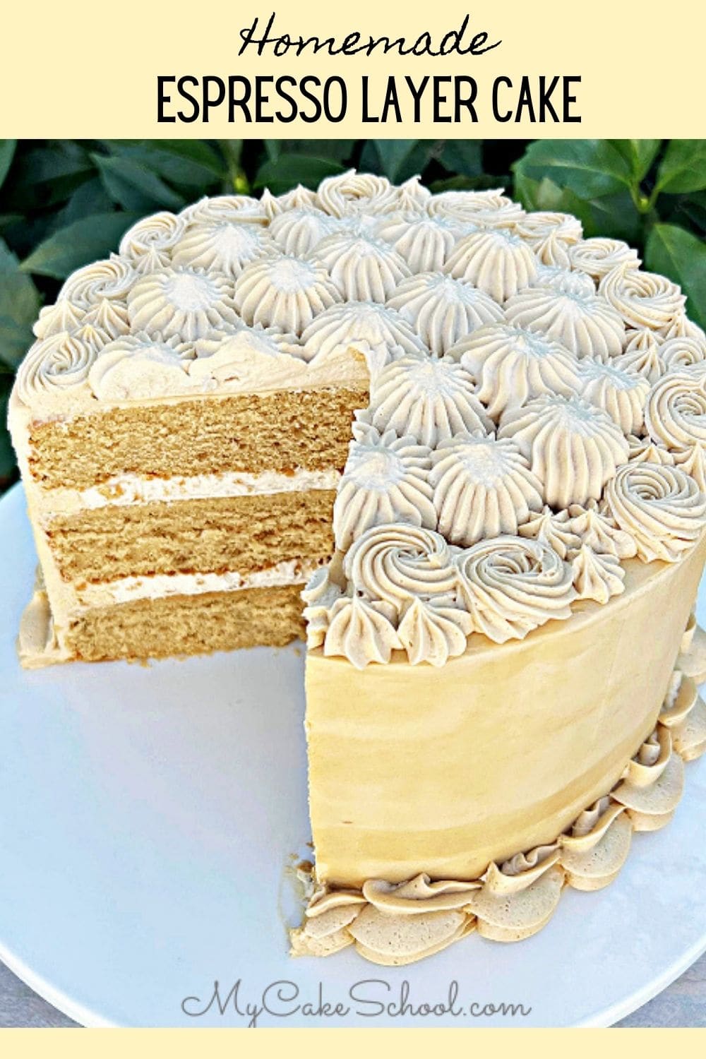 Espresso Layer Cake- Moist and Delicious Scratch Recipe