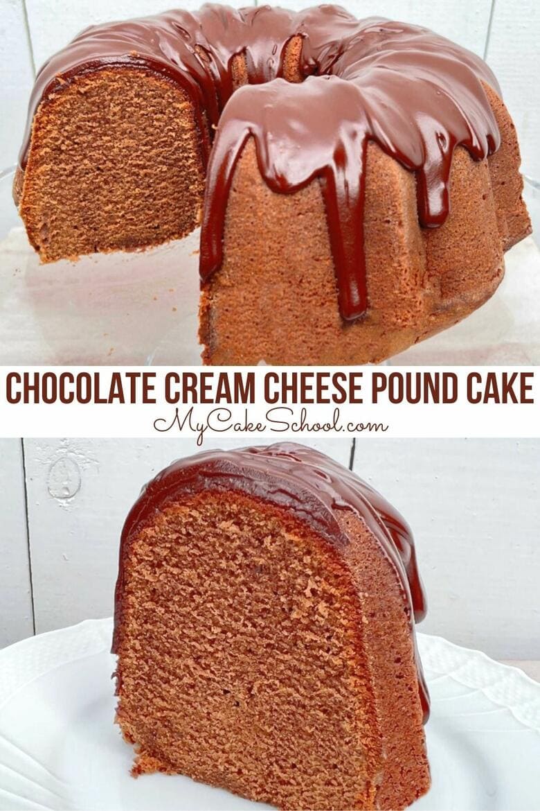 Moist, delicious Chocolate Cream Cheese Pound Cake