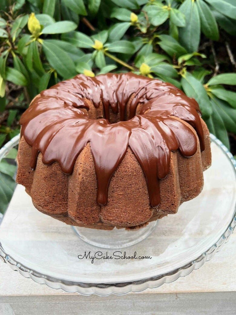 This Chocolate Cream Cheese Pound Cake is so moist, tender, and delicious!