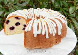 Lemon Blueberry Sour Cream Pound Cake