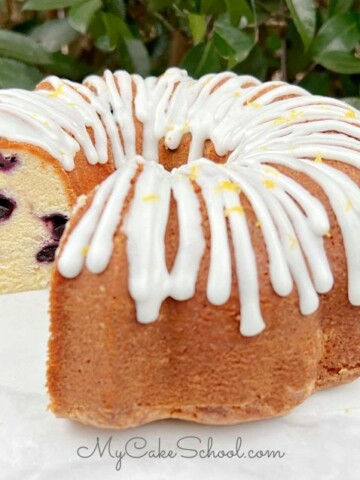 Lemon Blueberry Sour Cream Pound Cake