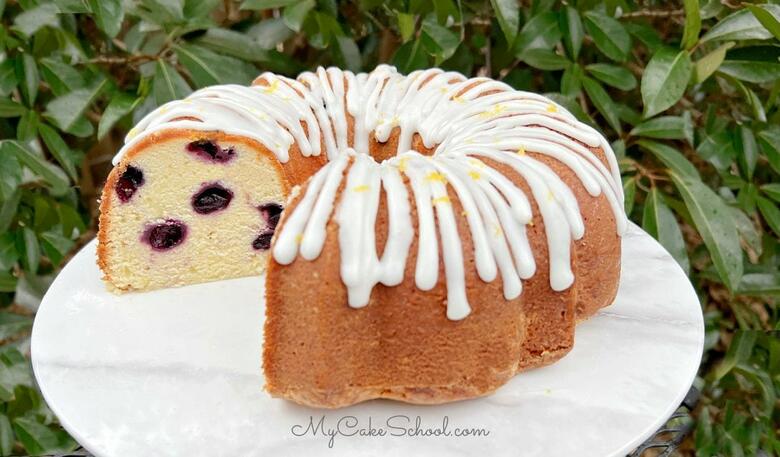 Lemon Blueberry Sour Cream Pound Cake