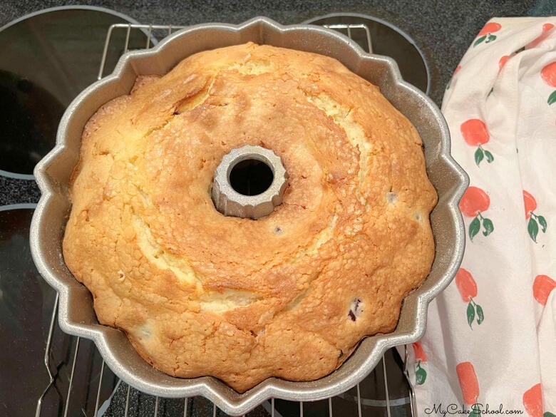 Lemon Blueberry Sour Cream Cake