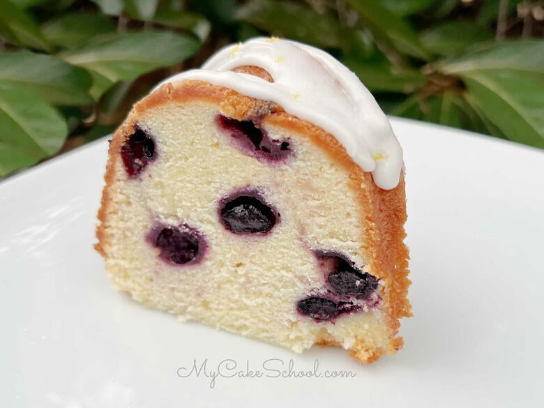 Lemon Blueberry Sour Cream Pound Cake -SO moist and delicious!