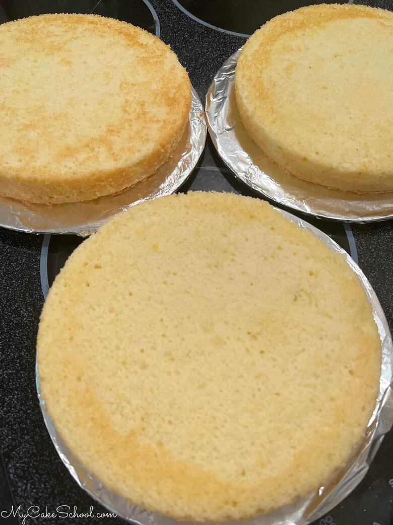 Lemon Velvet Cake Layers