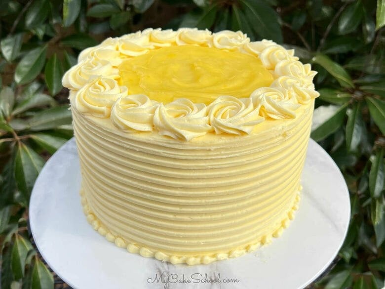 Lemon Velvet Layer Cake from scratch