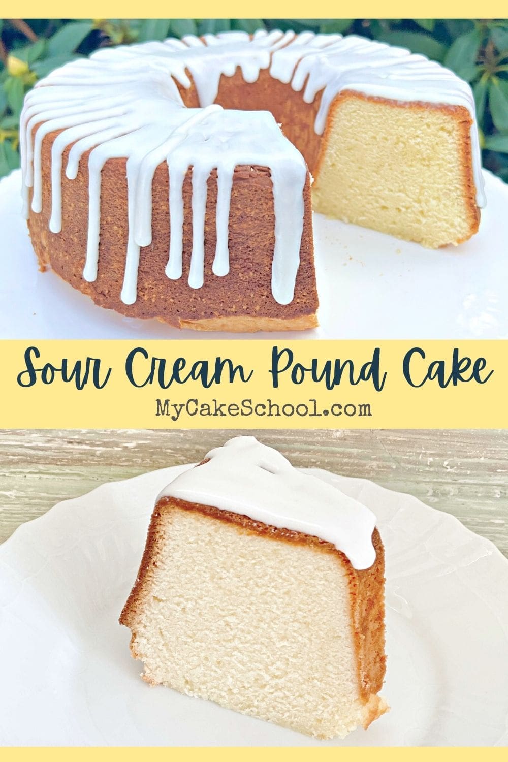 Sour Cream Pound Cake- So moist and flavorful!