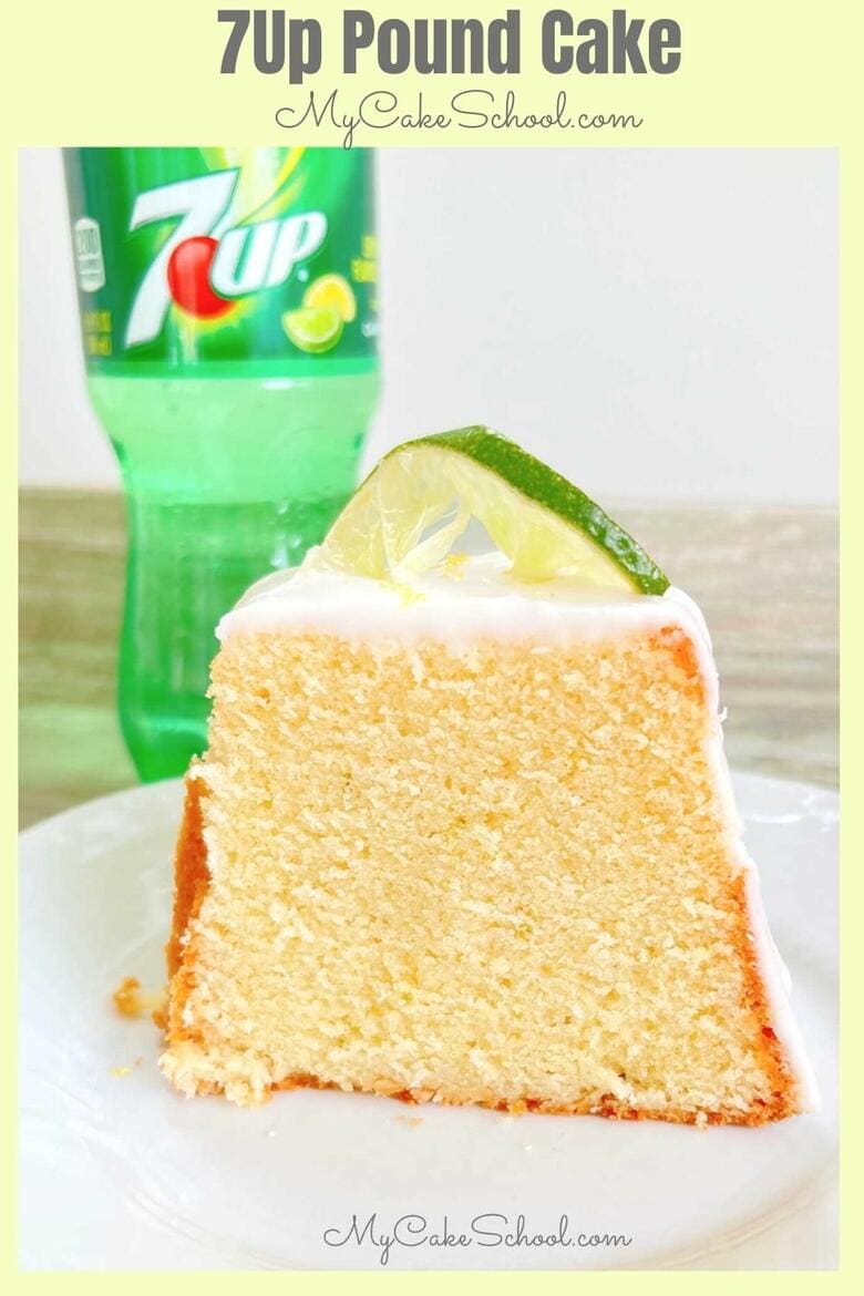 7Up Pound Cake- Moist and delicious with a light lemon lime flavor!