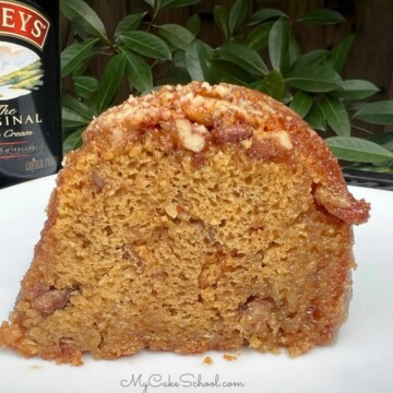 Baileys Toffee Pecan Cake- A Doctored Cake Mix Recipe