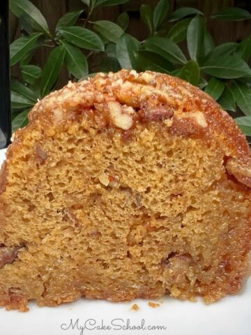 Baileys Toffee Pecan Cake- A Doctored Cake Mix Recipe